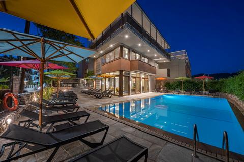 Lees alles over Hotel Alkyon in de plaats Vassilias op Skiathos voor je vakantie in 2027