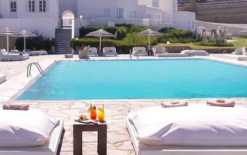 Lees alles over Hotel Mykonos Bay in de plaats Mykonos stad op Mykonos voor je vakantie in 2027