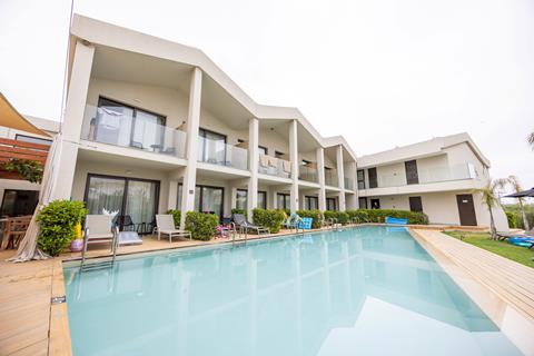 Lees alles over Hotel SPLASHWORLD Aqua Bay Suites in de plaats Tsilivi op Zakynthos voor je vakantie in 2027