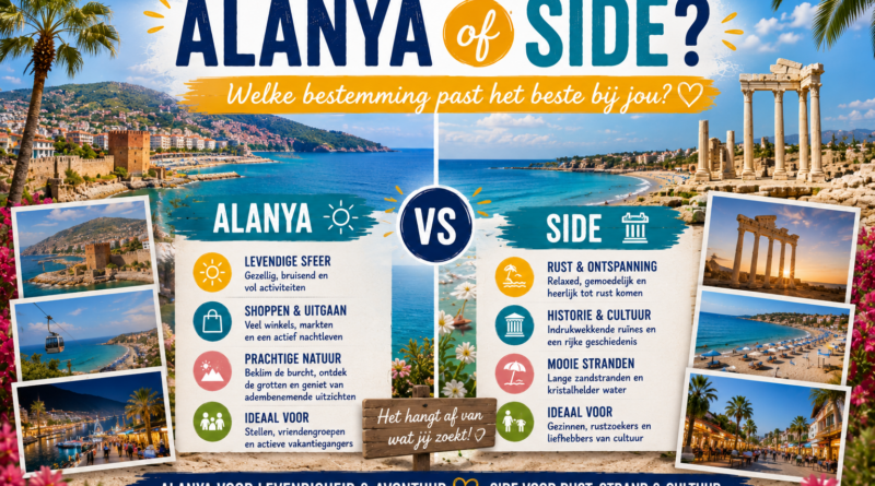 Alanya of Side? Welke bestemming past het beste bij jou?