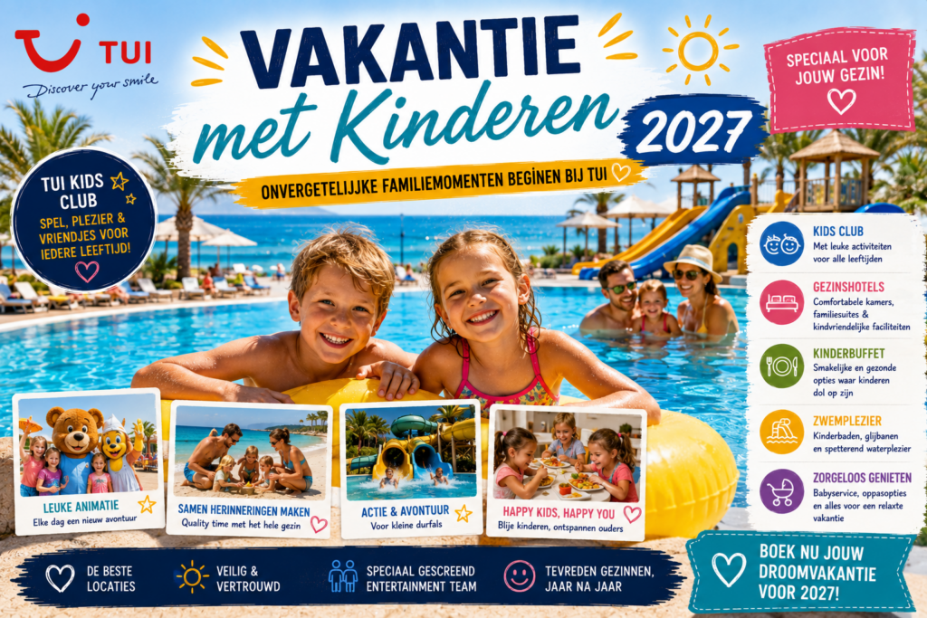 Vakantie met Kinderen 2027 | TUI Kids Club & Gezinshotels