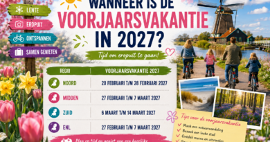 Wanneer is de voorjaarsvakantie in 2027- schoolvakantie