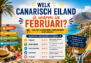 Welk Canarisch eiland is warm in februari?