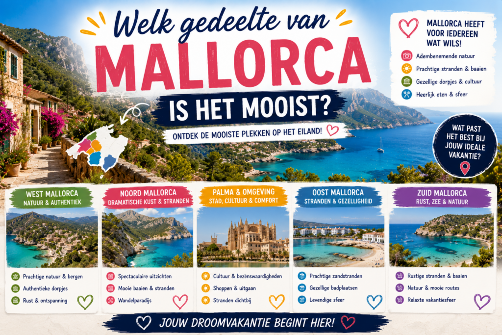Welk gedeelte van Mallorca is het mooist? We vertellen het je graag