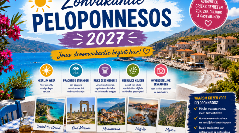 Zonvakantie Peloponnesos 2027 boeken