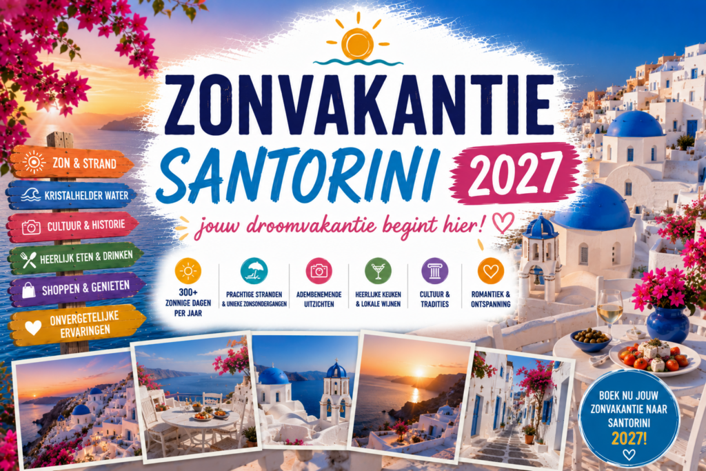 Zonvakantie Santorini 2027 boeken