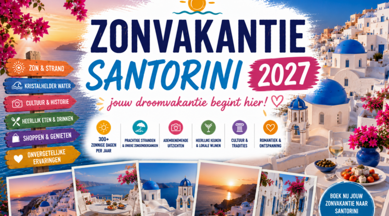 Zonvakantie Santorini 2027 boeken